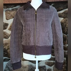 Caractere Aria brown women's quilted jacket size 10